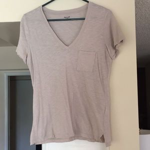 Madewell Cotton V-Neck Pocket Tee